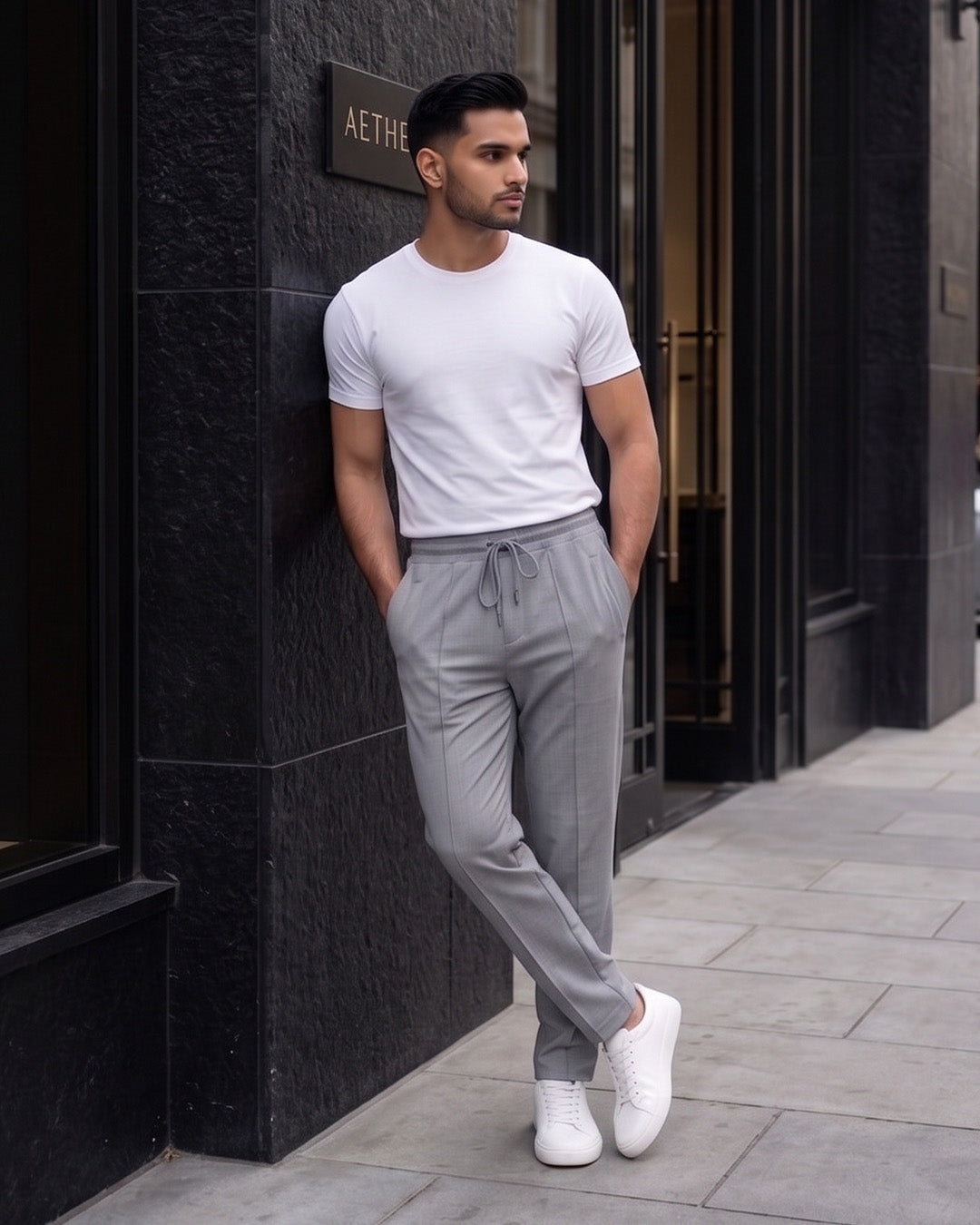 UrbanEase China Fabric Trousers – Urban Grey