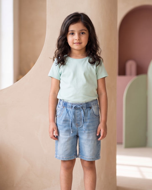 Soft Denim Shorts