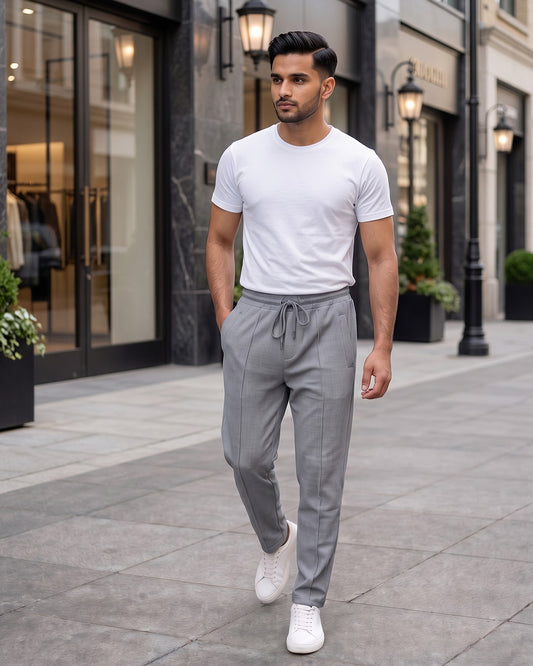 UrbanEase China Fabric Trousers – Urban Grey