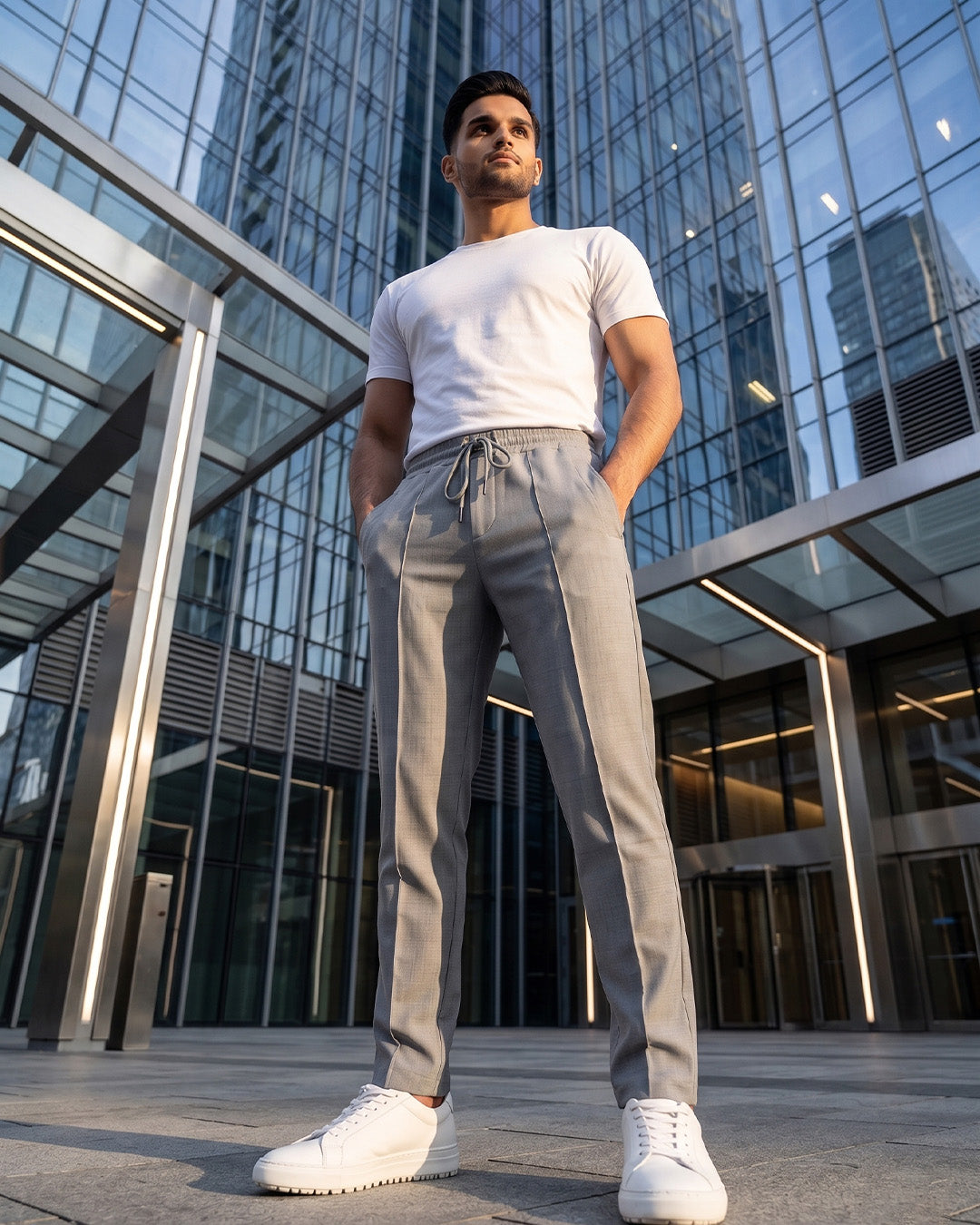 UrbanEase China Fabric Trousers – Urban Grey
