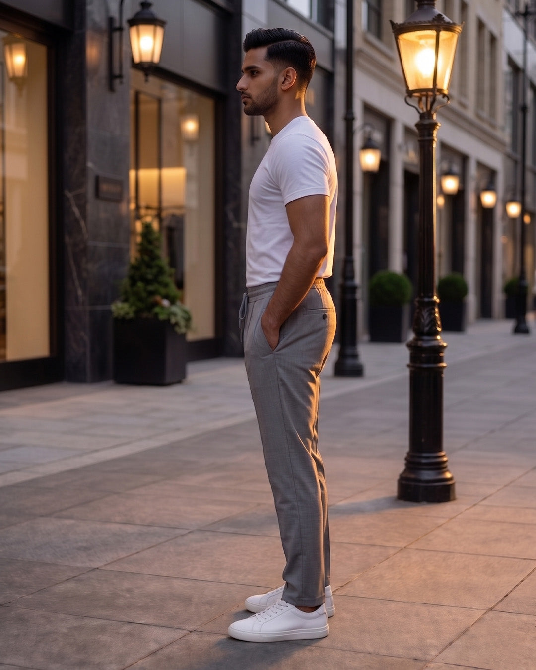 UrbanEase China Fabric Trousers – Urban Grey